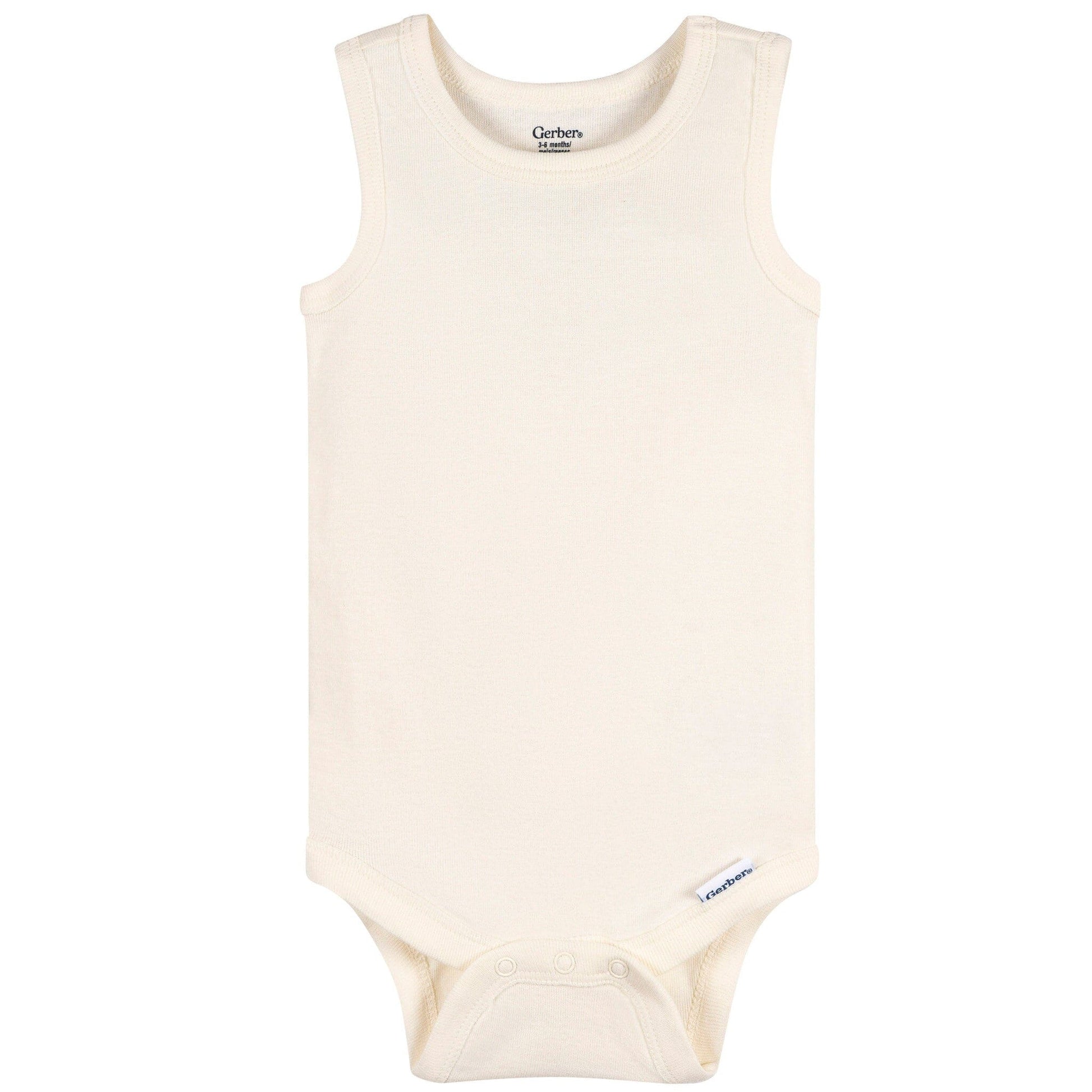 5-Pack Baby Neutral Earthy Neutrals Sleeveless Bodysuits onesies Gerber® 