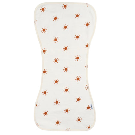 5-Pack Baby Neutral Rust Suns & Rainbows Jersey Burp Cloths