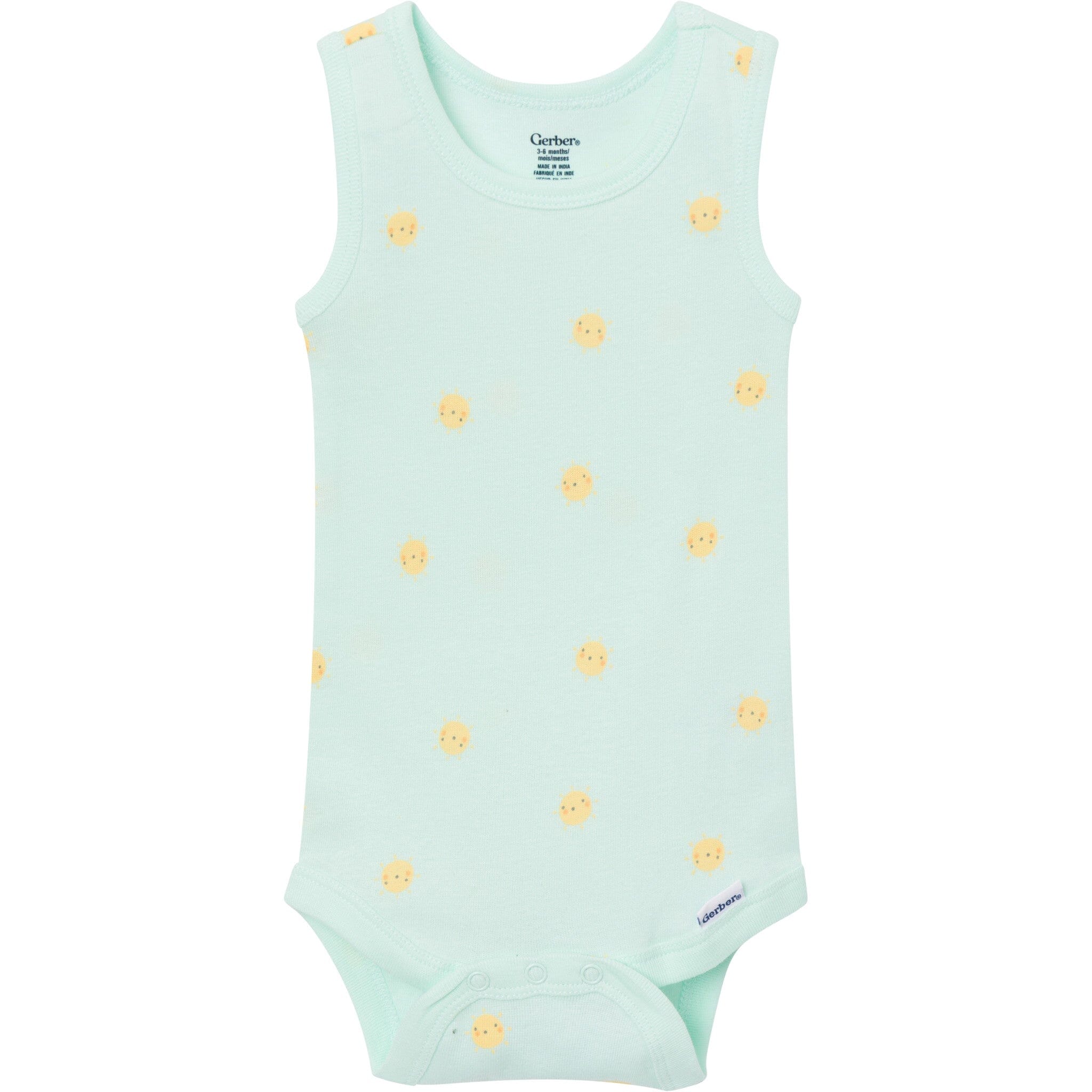 5-Pack Baby Neutral Yellow Sunshine Sleeveless Bodysuits onesies Gerber® 