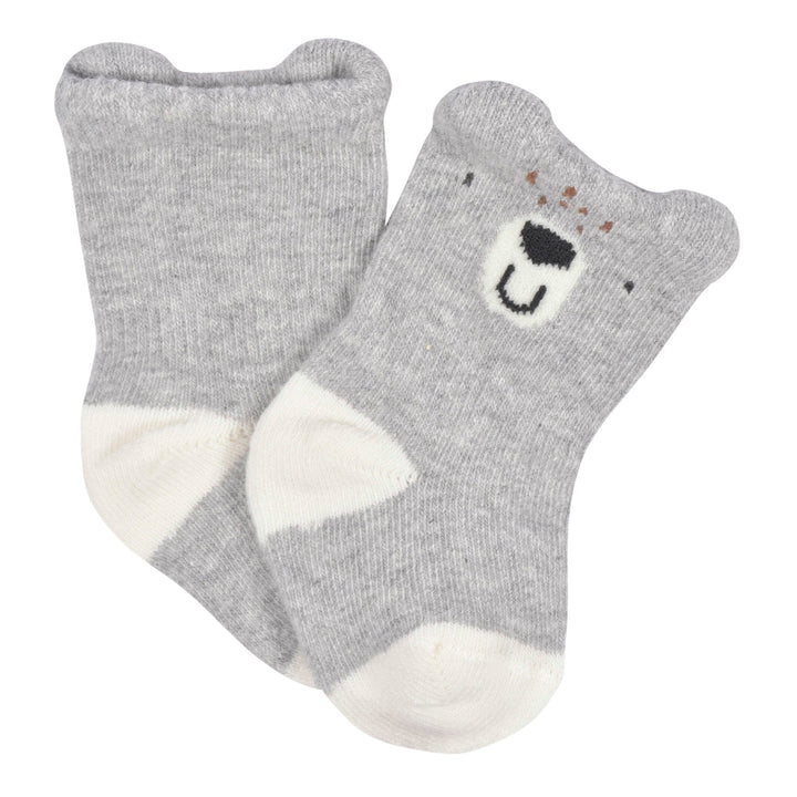 6- Baby Boys Bear Wiggle Proof® Socks