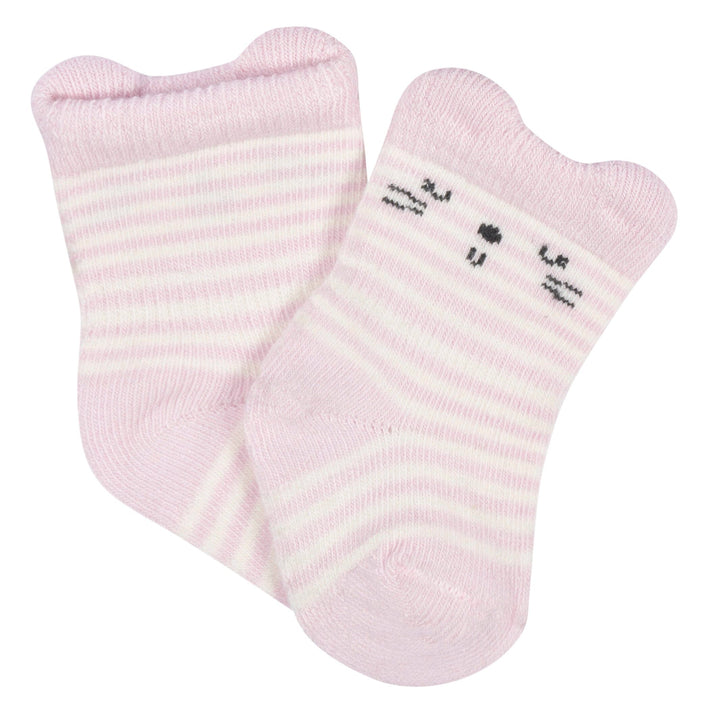 6- Baby Girls Ballerina Wiggle Proof® Socks