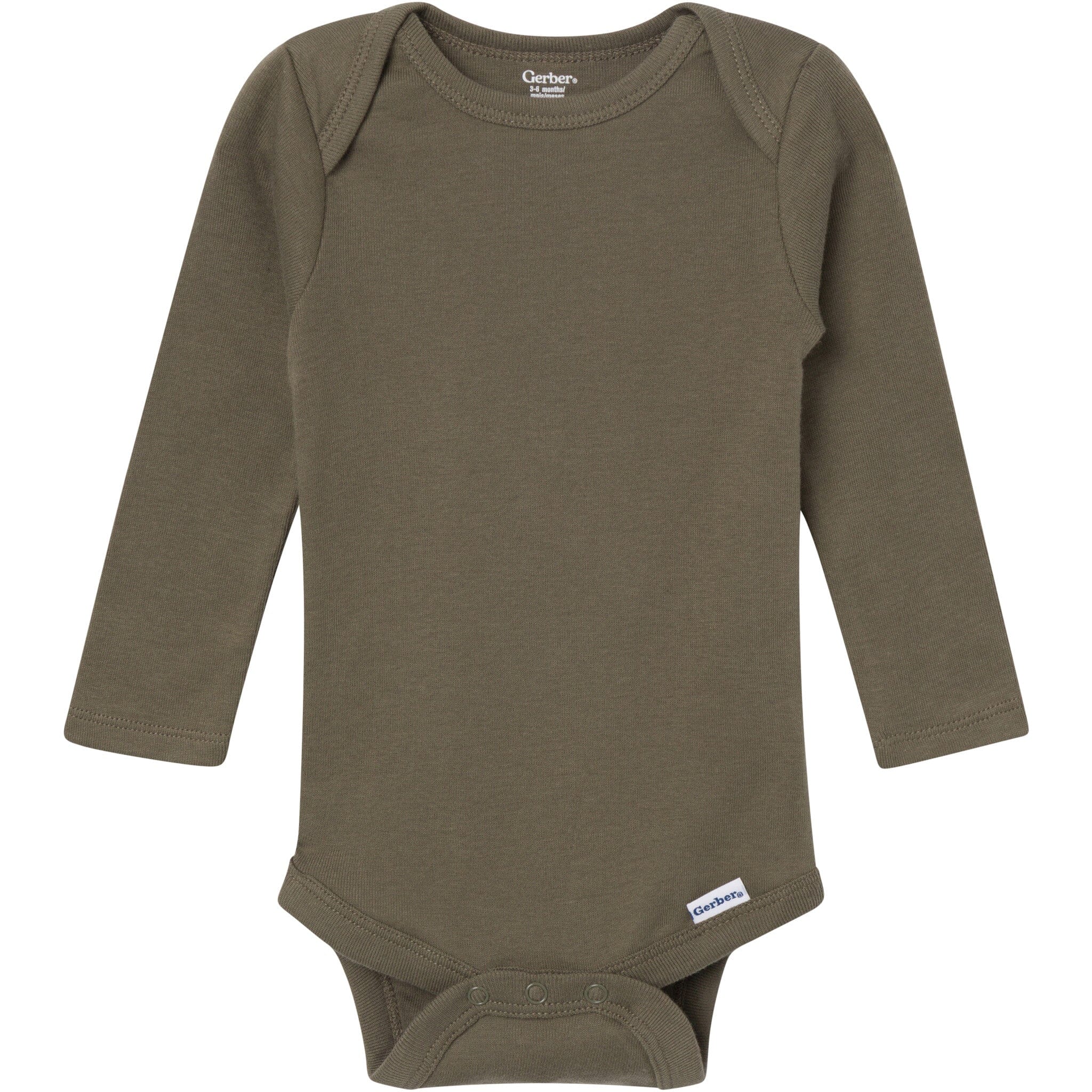 6-Pack Baby Boys Blue, Green, Brown and Yellow Long Sleeve Bodysuits onesies Gerber® 
