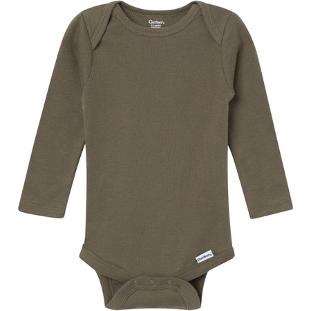 6-Pack Baby Boys Blue, Green, Brown and Yellow Long Sleeve Bodysuits