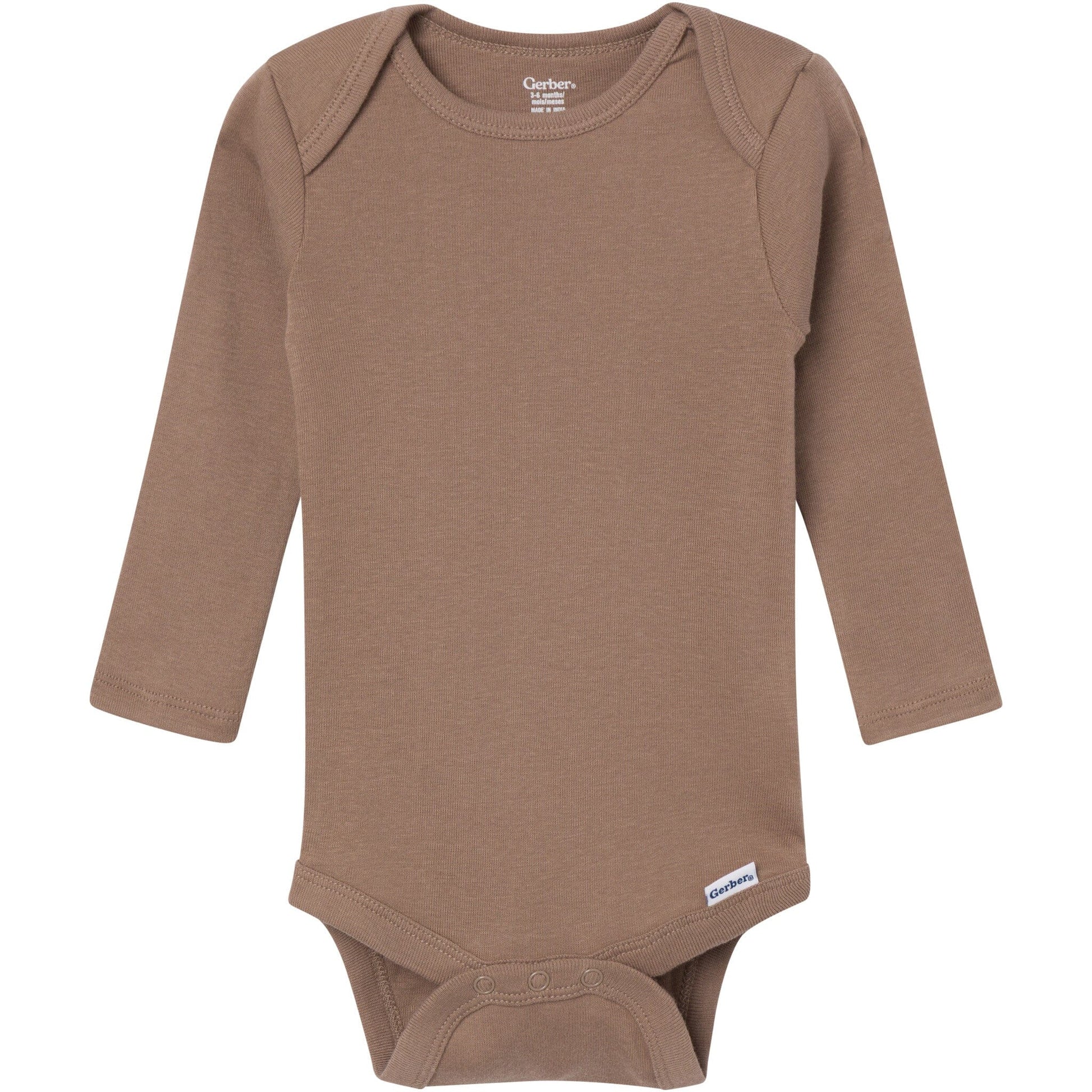 6-Pack Baby Boys Blue, Green, Brown and Yellow Long Sleeve Bodysuits onesies Gerber® 