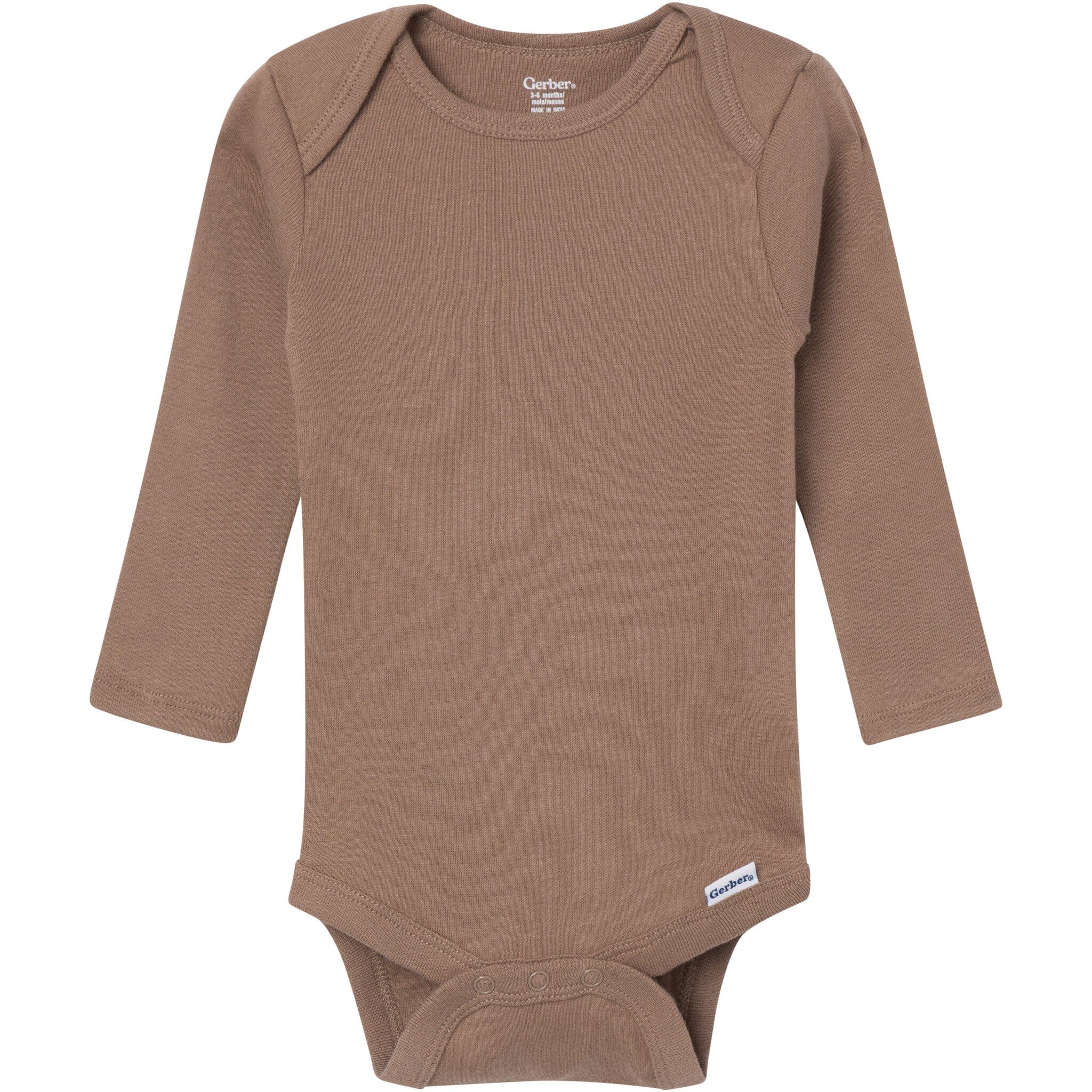 6-Pack Baby Boys Blue, Green, Brown and Yellow Long Sleeve Bodysuits onesies Gerber® 