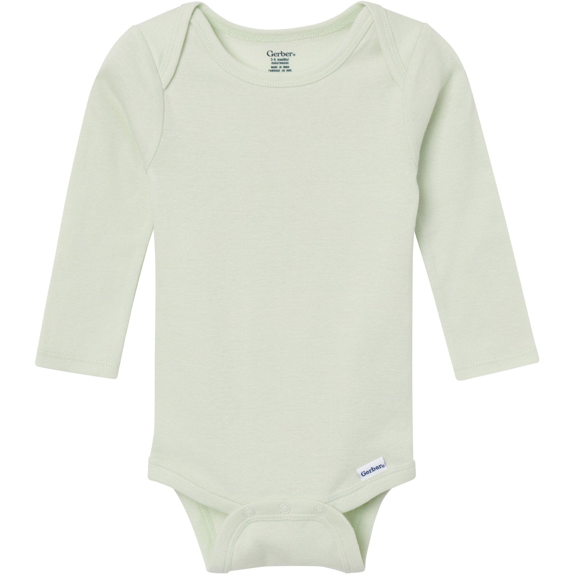 6-Pack Baby Girls Pink, Purple and Green Long Sleeve Bodysuits onesies Gerber® 