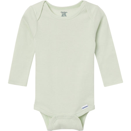 6-Pack Baby Girls Pink, Purple and Green Long Sleeve Bodysuits