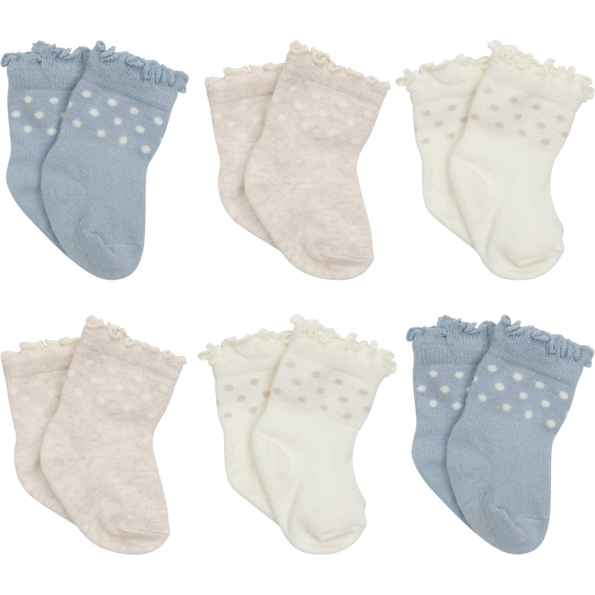 6-Pack Baby Girls Girl Retro Floral Wiggle Proof® Socks Gerber® 