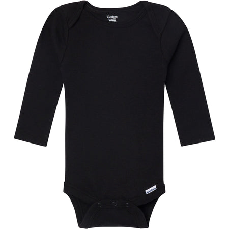 6-Pack Baby Neutral Gray, Black and Brown Long Sleeve Bodysuits