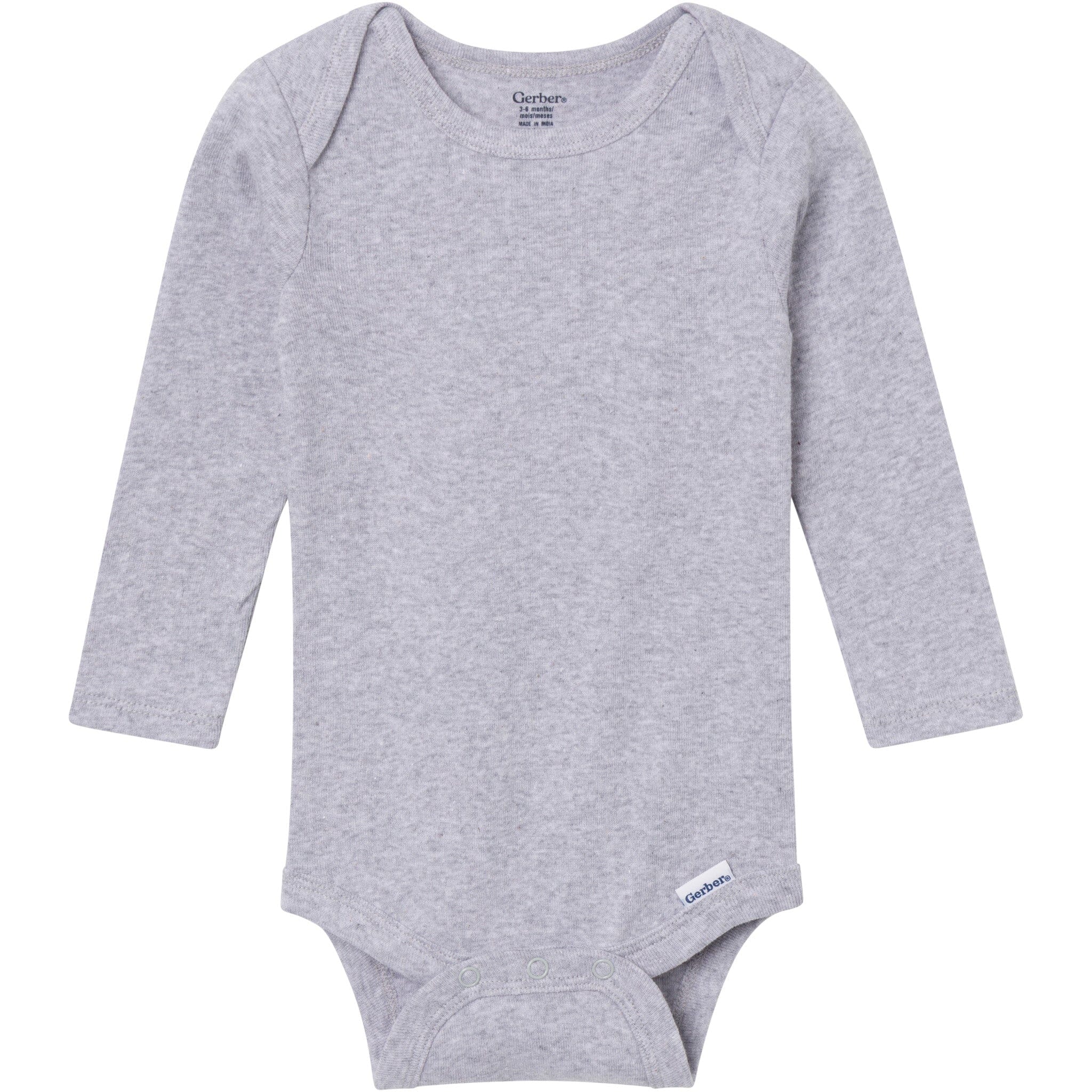 6-Pack Baby Neutral Gray, Black and Brown Long Sleeve Bodysuits onesies Gerber® 
