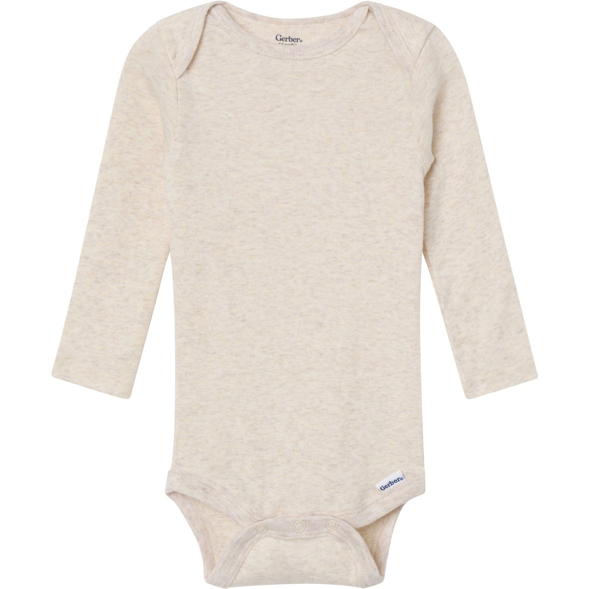 6-Pack Baby Neutral Gray, Black and Brown Long Sleeve Bodysuits onesies Gerber® 
