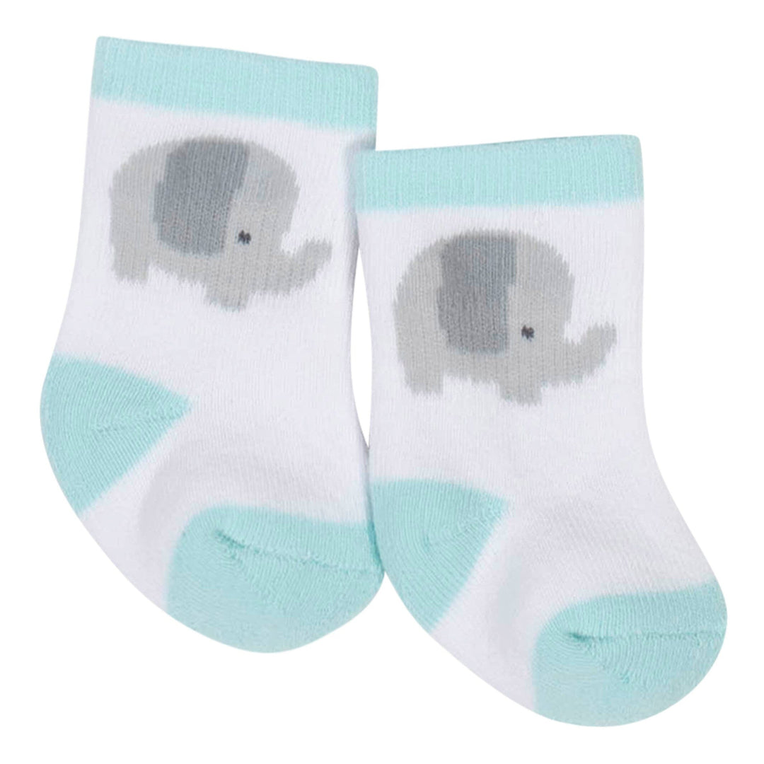 6-Pack Baby Neutral Animal Wiggle Proof® Terry Crew Socks