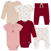 6-Piece Baby Girls Autumn Apples Layette Set Gift Sets Gerber® 