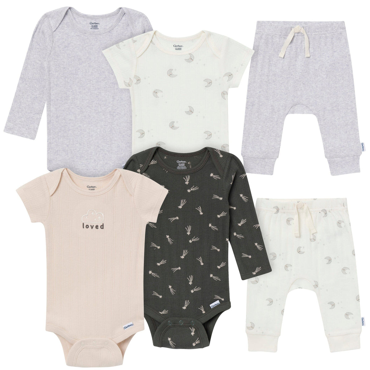 6-Piece Baby Neutral Little Star Layette Set Gift Sets Gerber® 