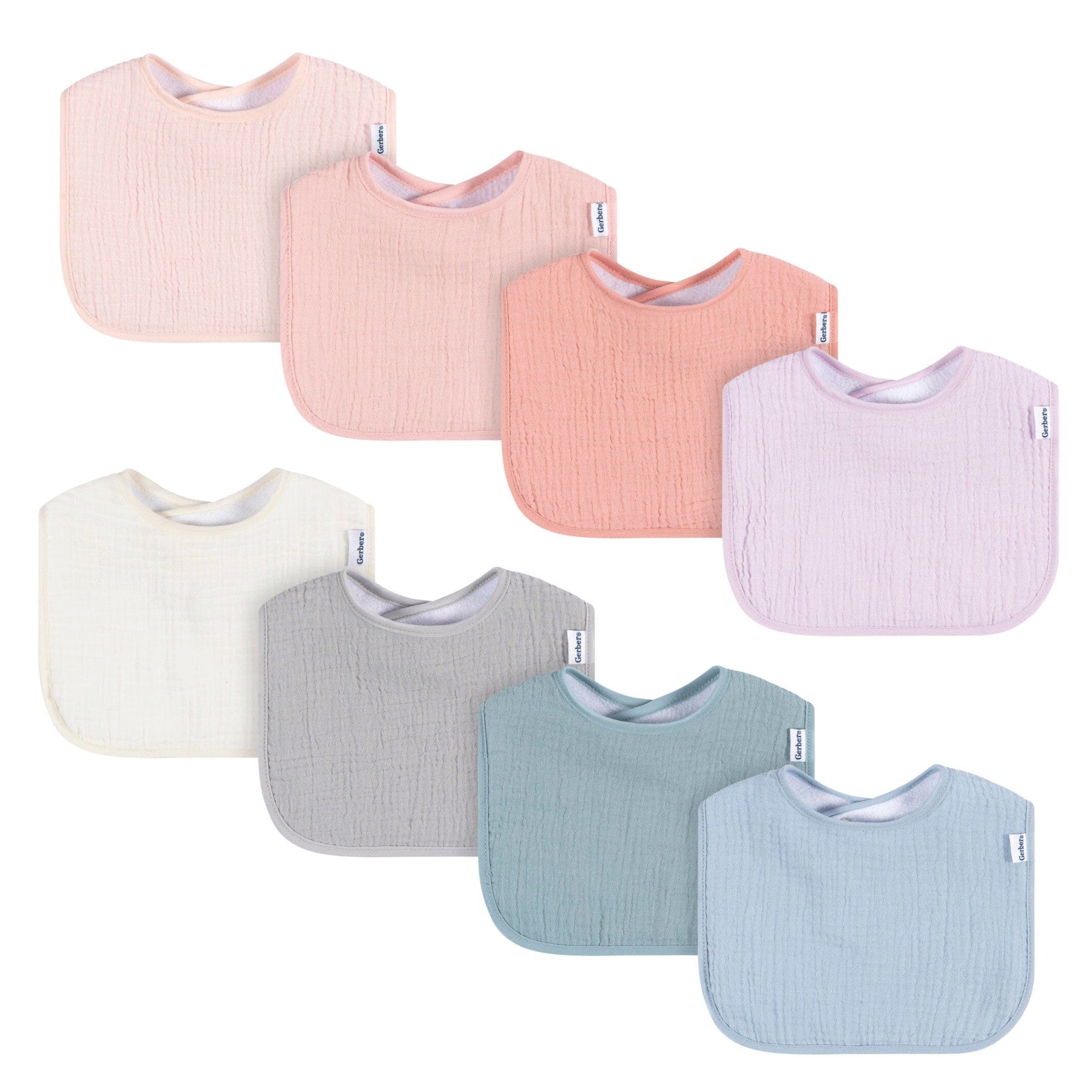 Set Bavaglini In Mussola E Cucchiaio In Silicone Per Neonati – 3 Pezzi, Chiusura A Gancio, Senza BPA, Confezione Regalo