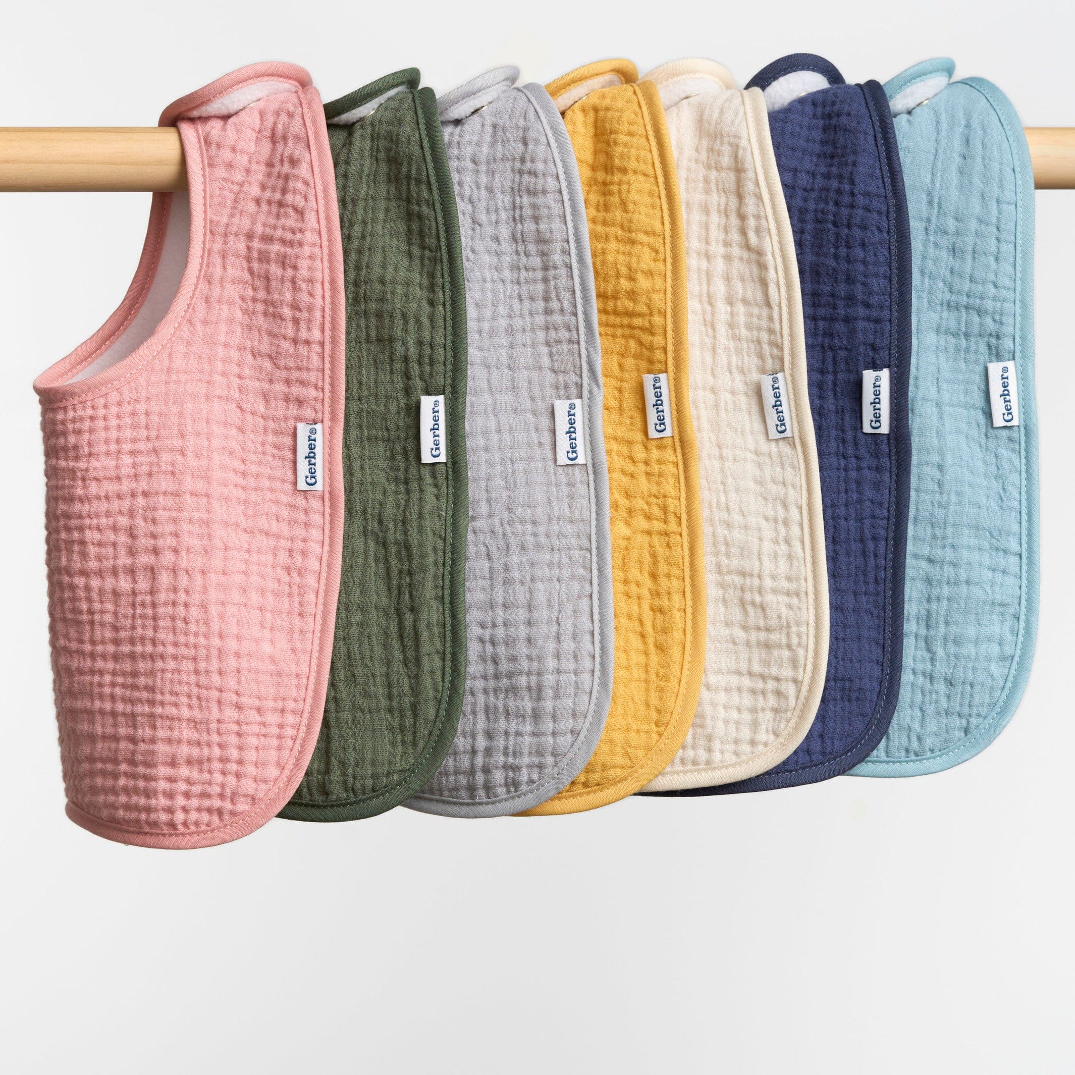 8-Pack Baby Girls Multi Drooling Bibs