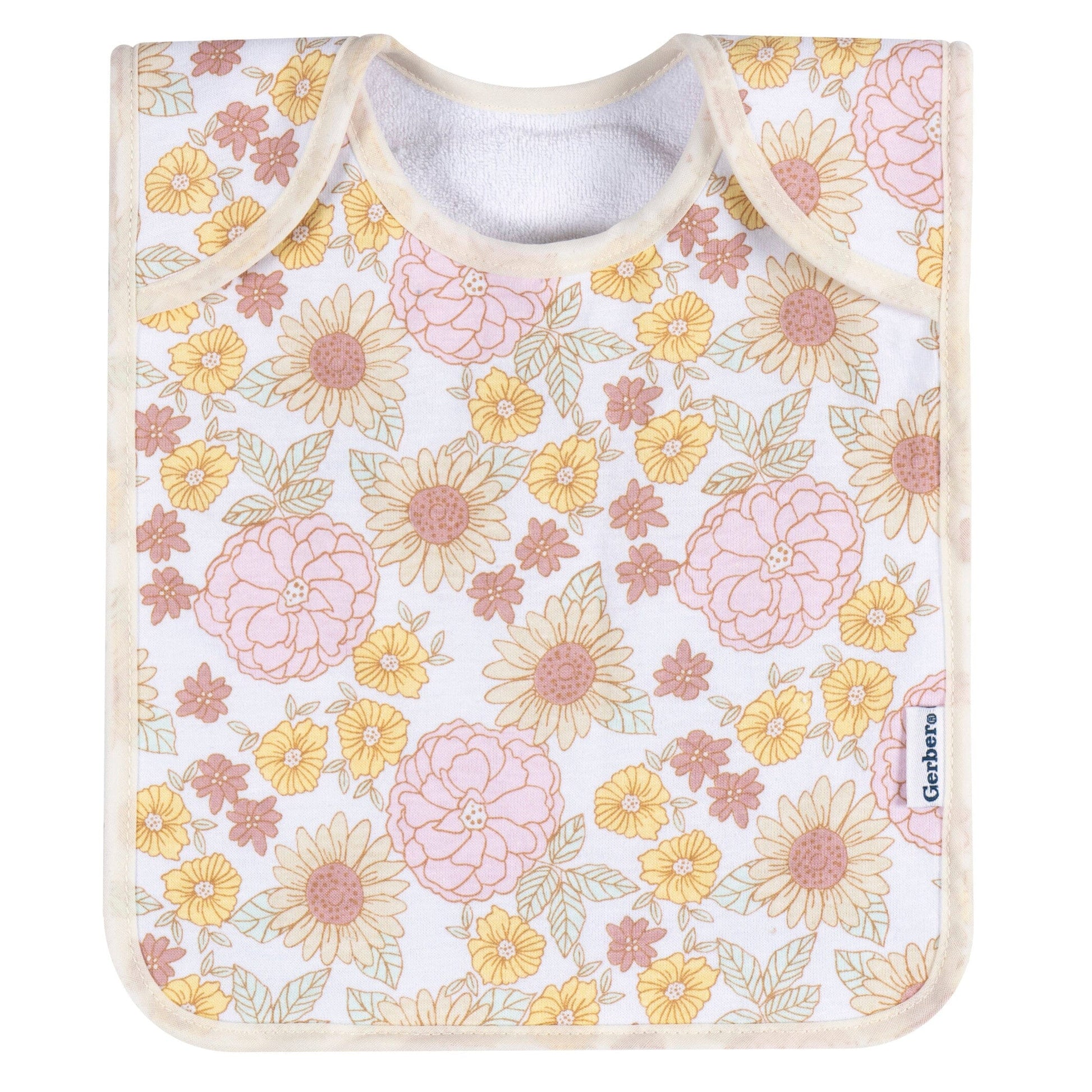 8-Pack Baby Girls Multi Pink Lap Shoulder Bibs