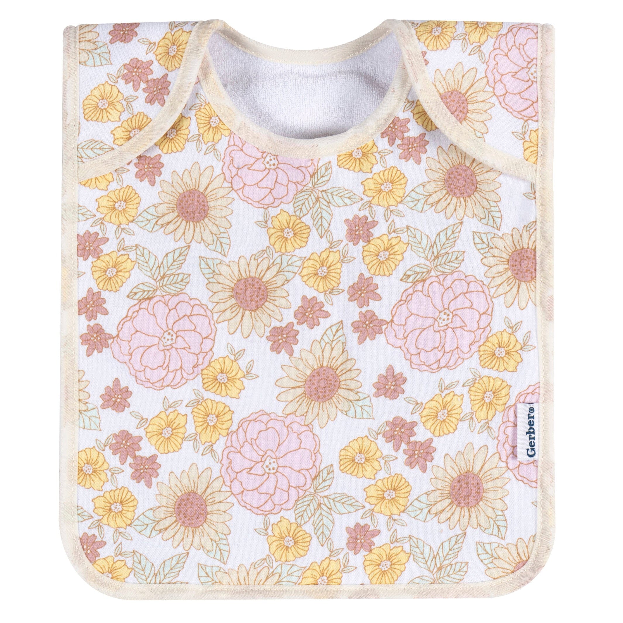 8-Pack Baby Girls Multi Pink Lap Shoulder Bibs