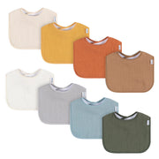 8-Pack Baby Neutral Multi Green Orange Drooling Bibs