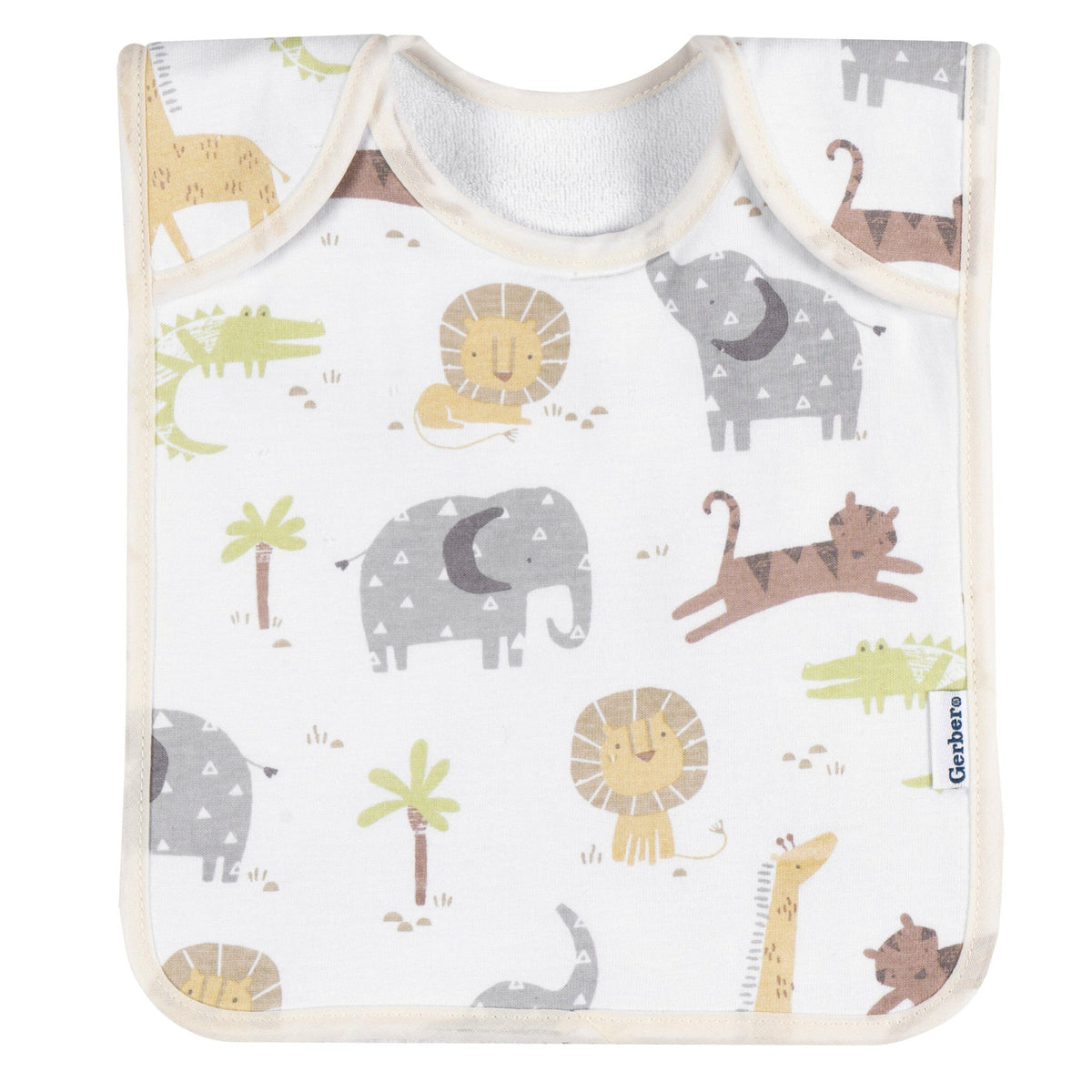 8-Pack Baby Neutral Multi Grey Yellow Lap Shoulder Bibs