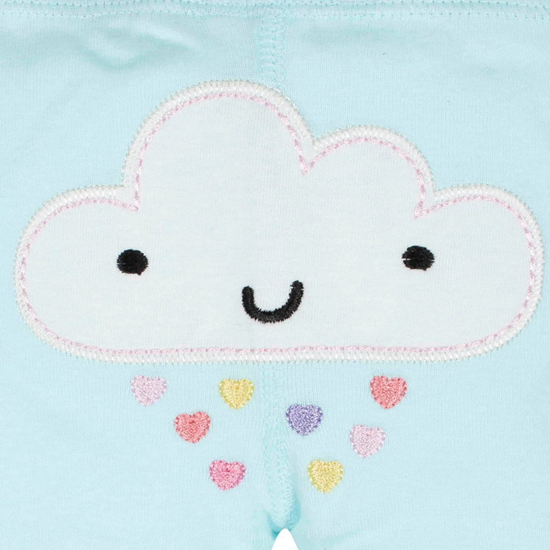 Baby Girls' 3-Pack Organic Clouds Leggings