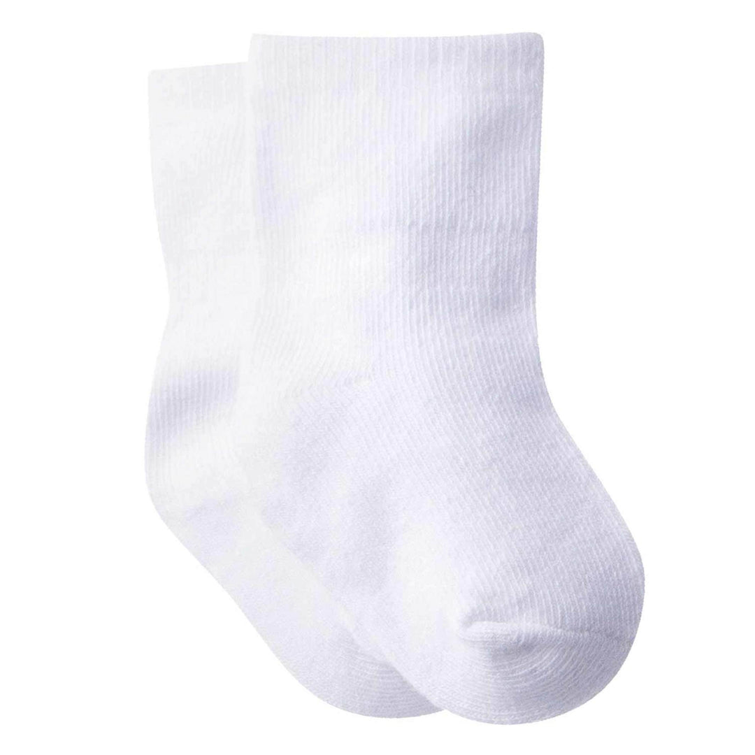 8-pack White Jersey Wiggle Proof® Crew Sock