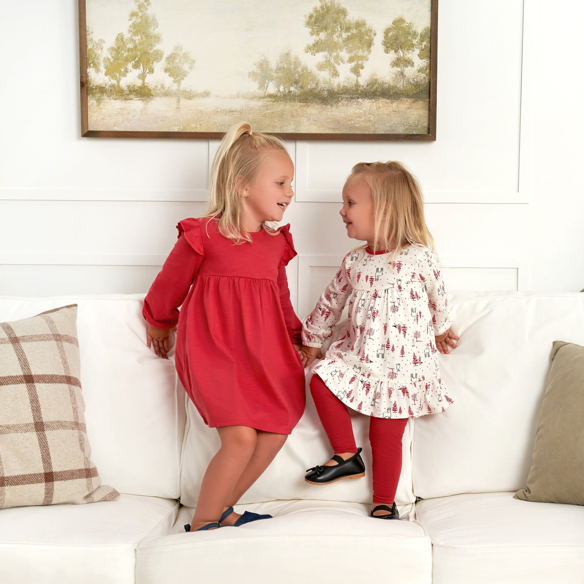 2-Pack Baby & Toddler Girls Holly Berries Babydoll Dresses