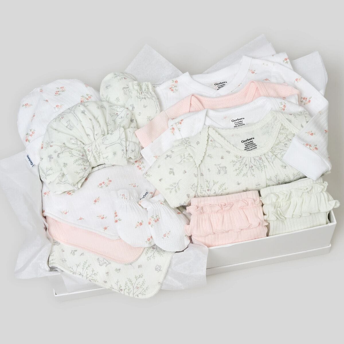 13-Piece Baby Girls Deer Baby Essentials Gift Set outfits Gerber® 