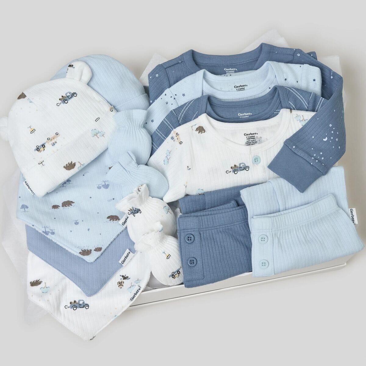 13-Piece Baby Boys Road Trip Baby Essentials Gift Set outfits Gerber® 