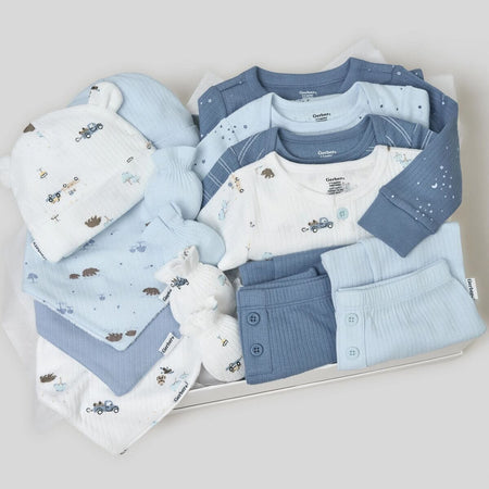 13-Piece Baby Boys Road Trip Baby Essentials Gift Set