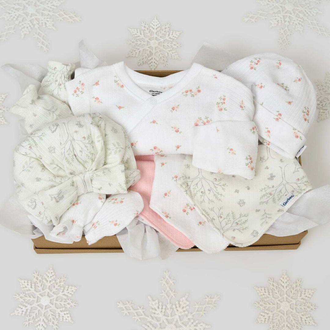 8-Piece Baby Girls Deer Baby Basics Gift Set sleepwear Gerber® 