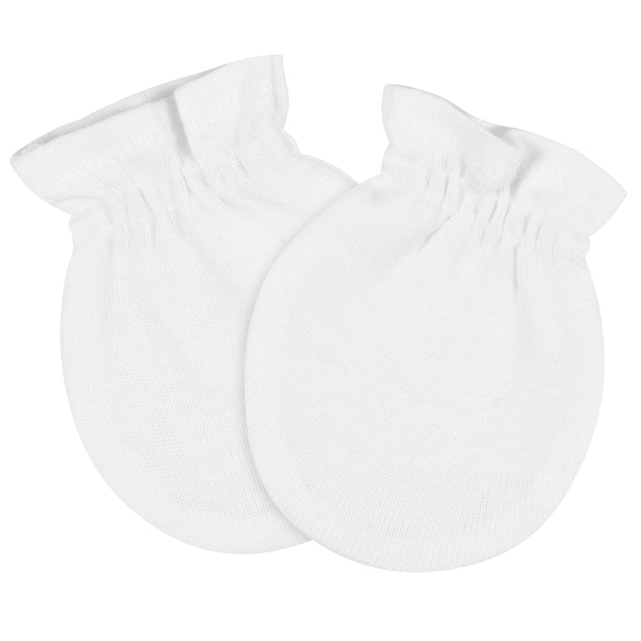 3-Pack Baby Neutral White No Scratch Mittens