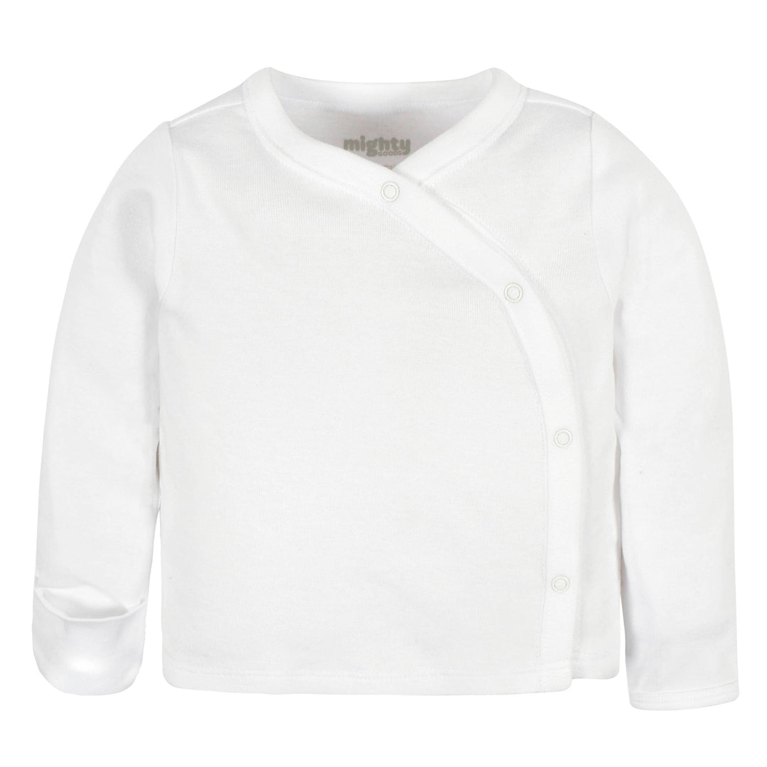 2-Pack Baby Neutral White Long Sleeve Side Snap Tee