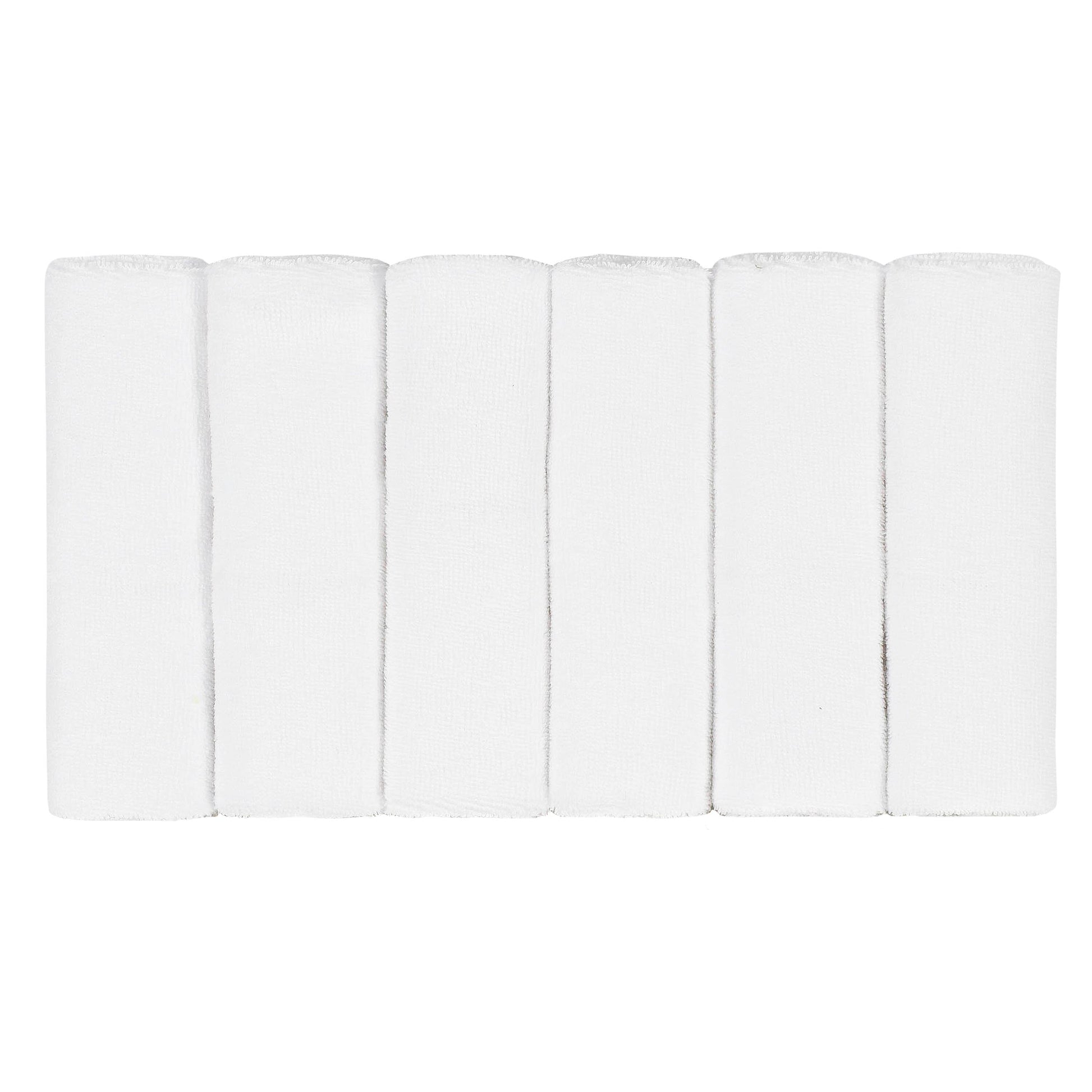 6-Pack Baby Neutral White Washcloths