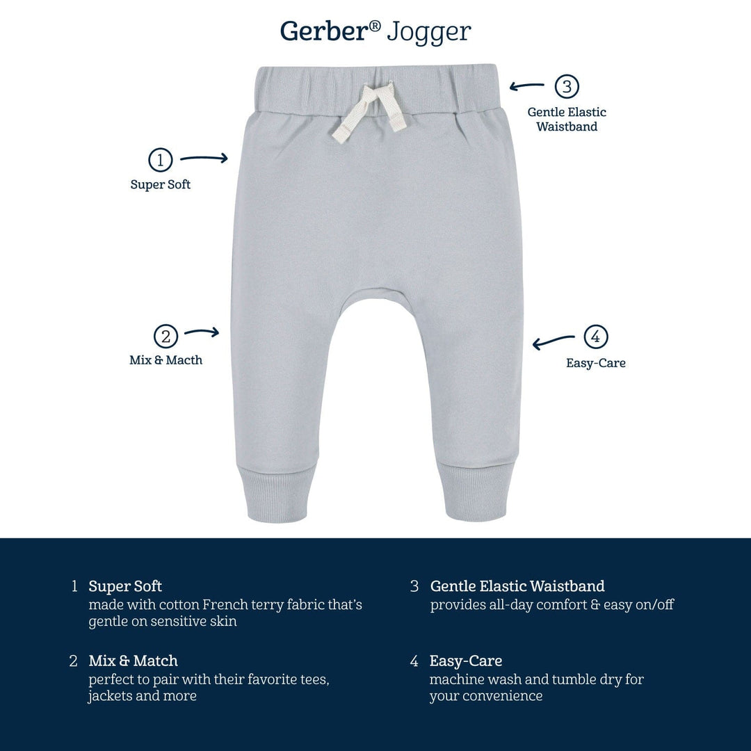 4-Pack Baby Boys Black/Gray Pants  technical images