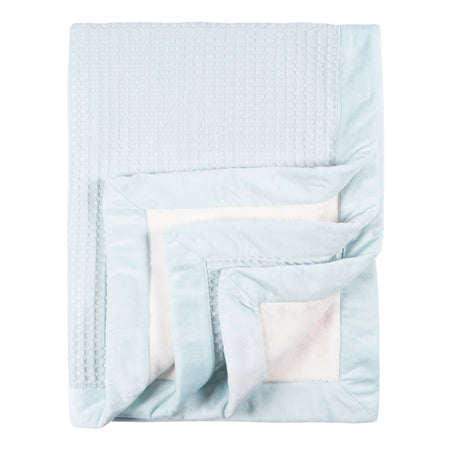 Baby Boys Blue Waffle Plush Blanket