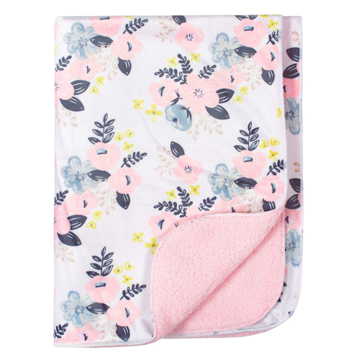 Baby Girls Floral Plush Blanket