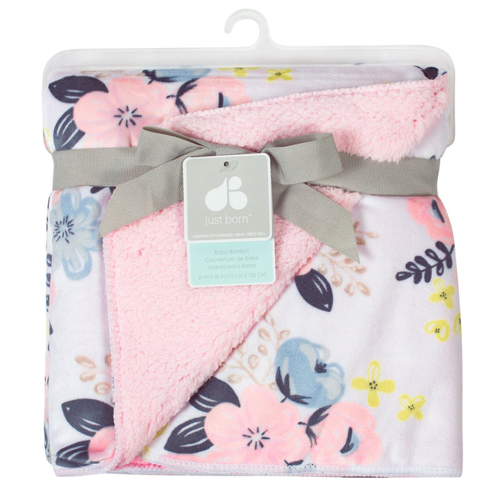 Baby Girls Floral Plush Blanket