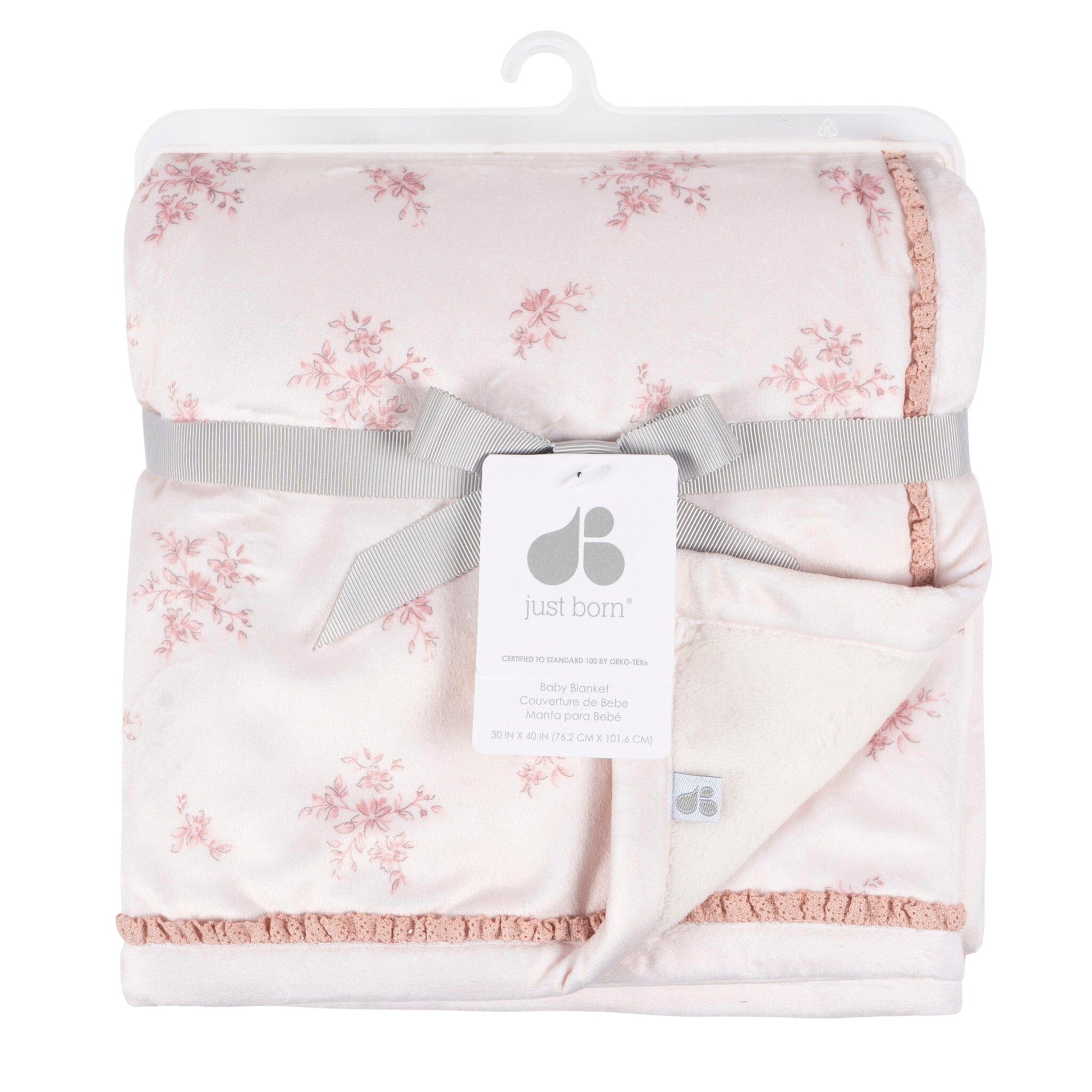 Baby Girls Pink Ivory Blanket Gerber® 