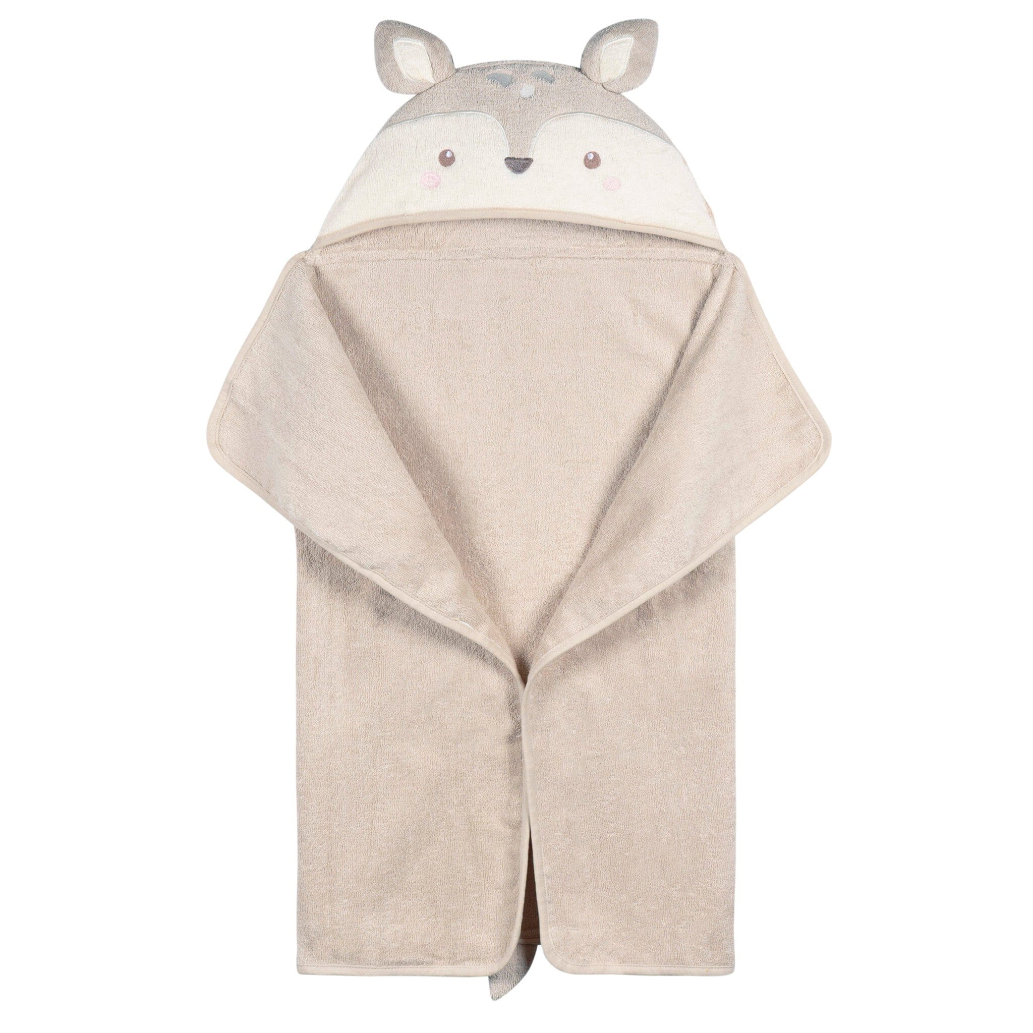 Baby Neutral Tan Baby Deer Character Towel Bath Gerber® 