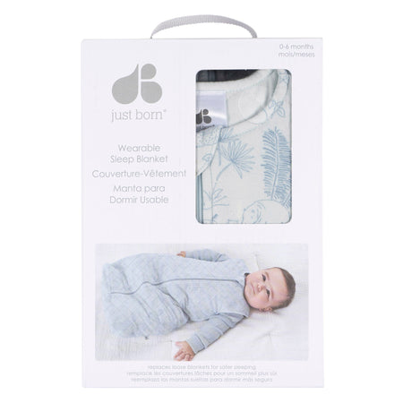 Baby Boys Blue Jungle Wearable Blanket