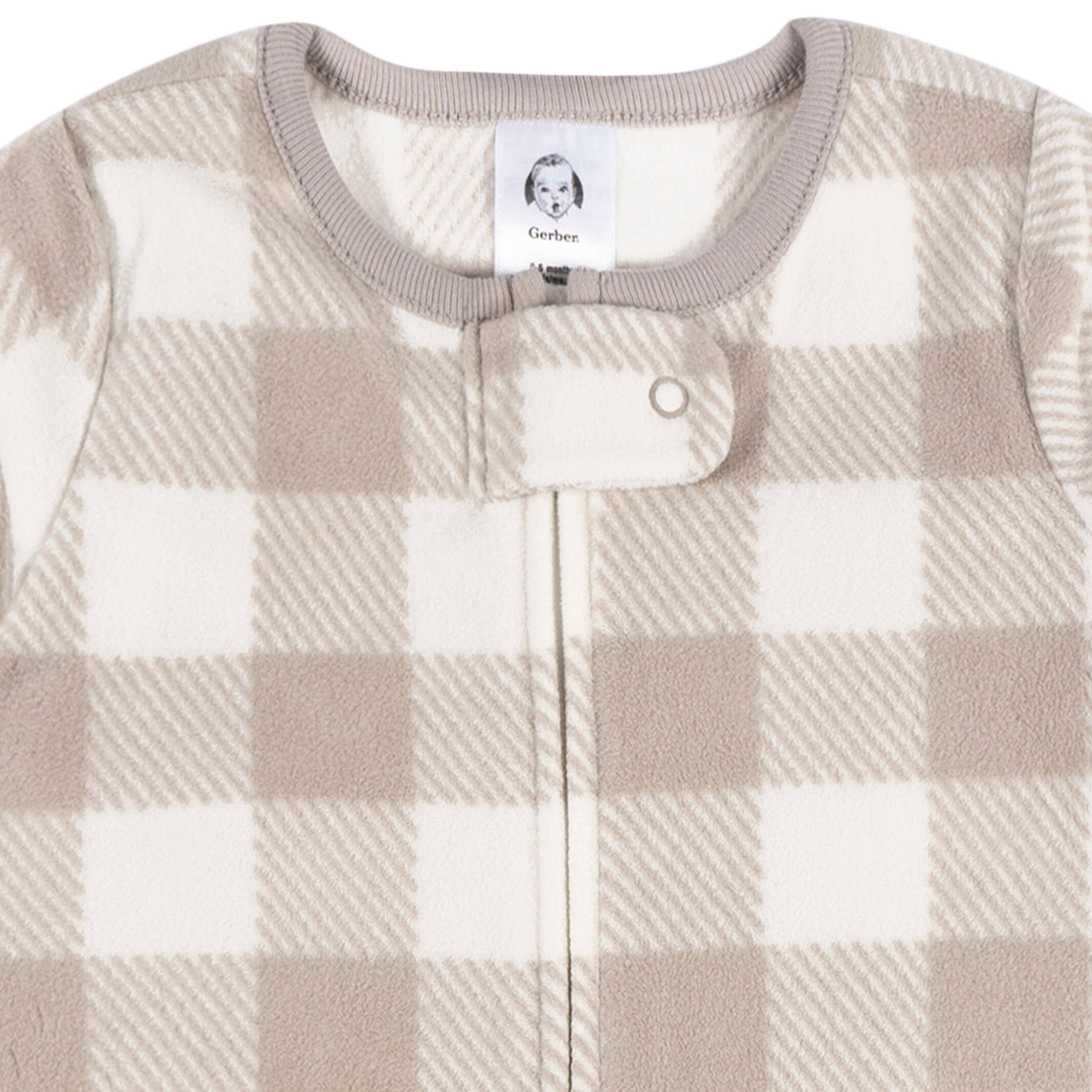Baby Boys Grey Plaid Wearable Blanket