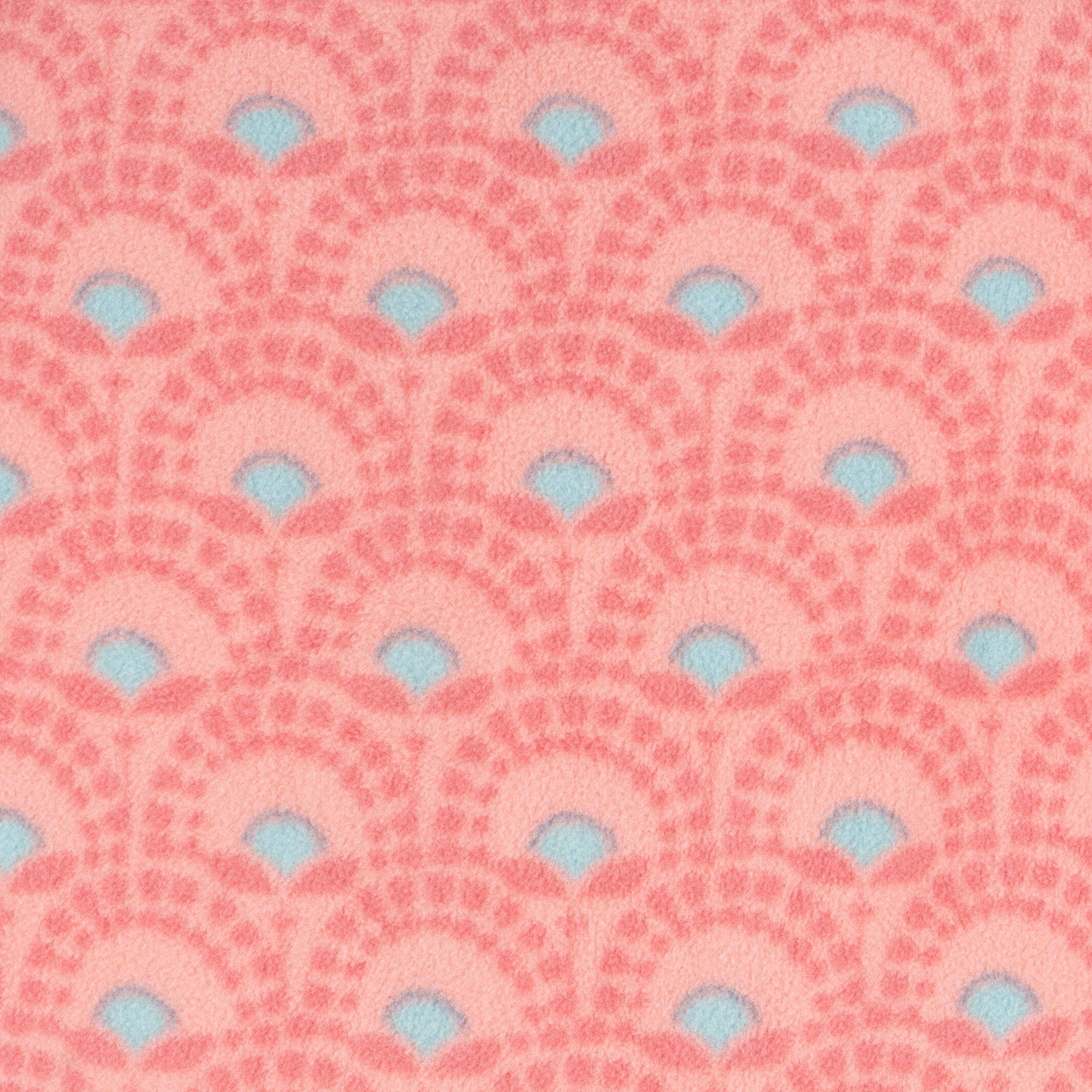 Baby & Toddler Girls Pink Geometric Footed Fleece Pajamas