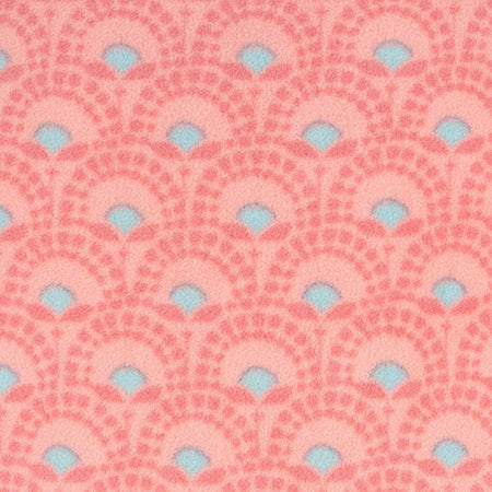 Baby & Toddler Girls Pink Geometric Footed Fleece Pajamas