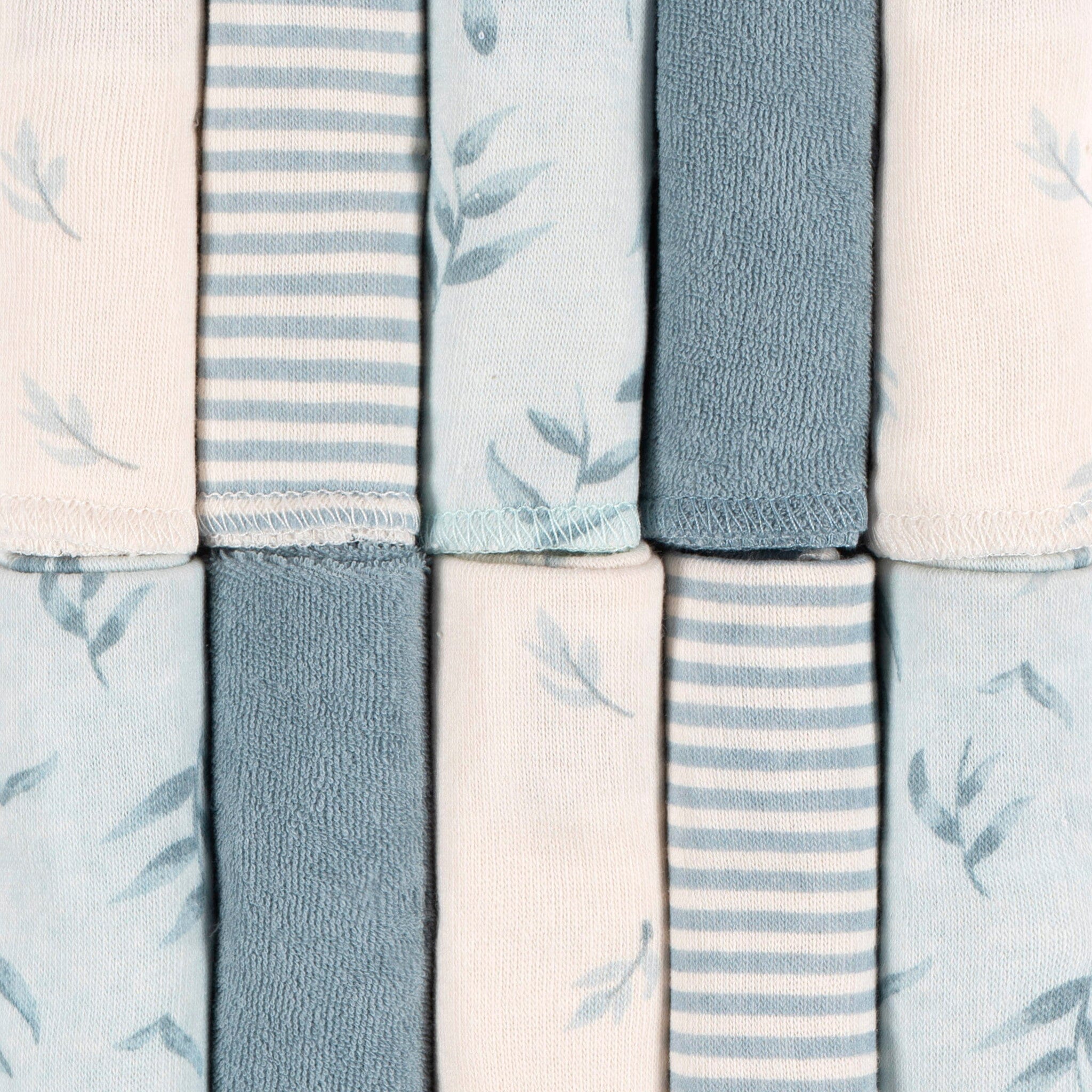 10-Pack Baby Boys Blue Terry Washcloths bath Just Born® 