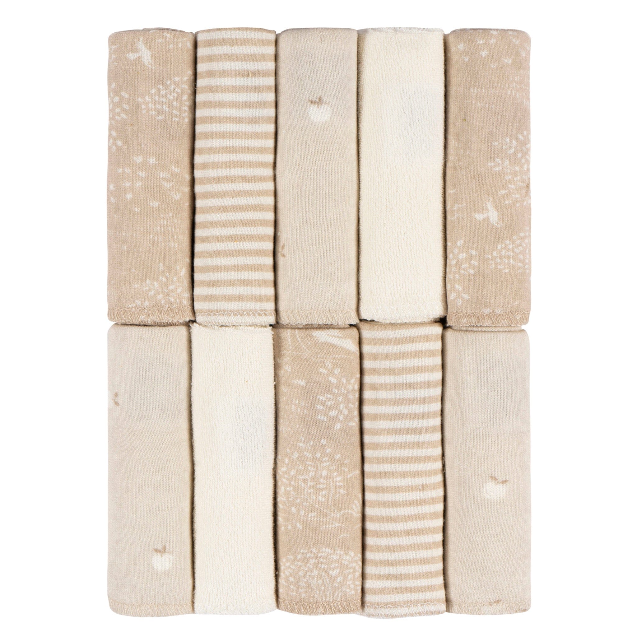10-Pack Baby Neutral Tan Terry Washcloths bath Just Born® 