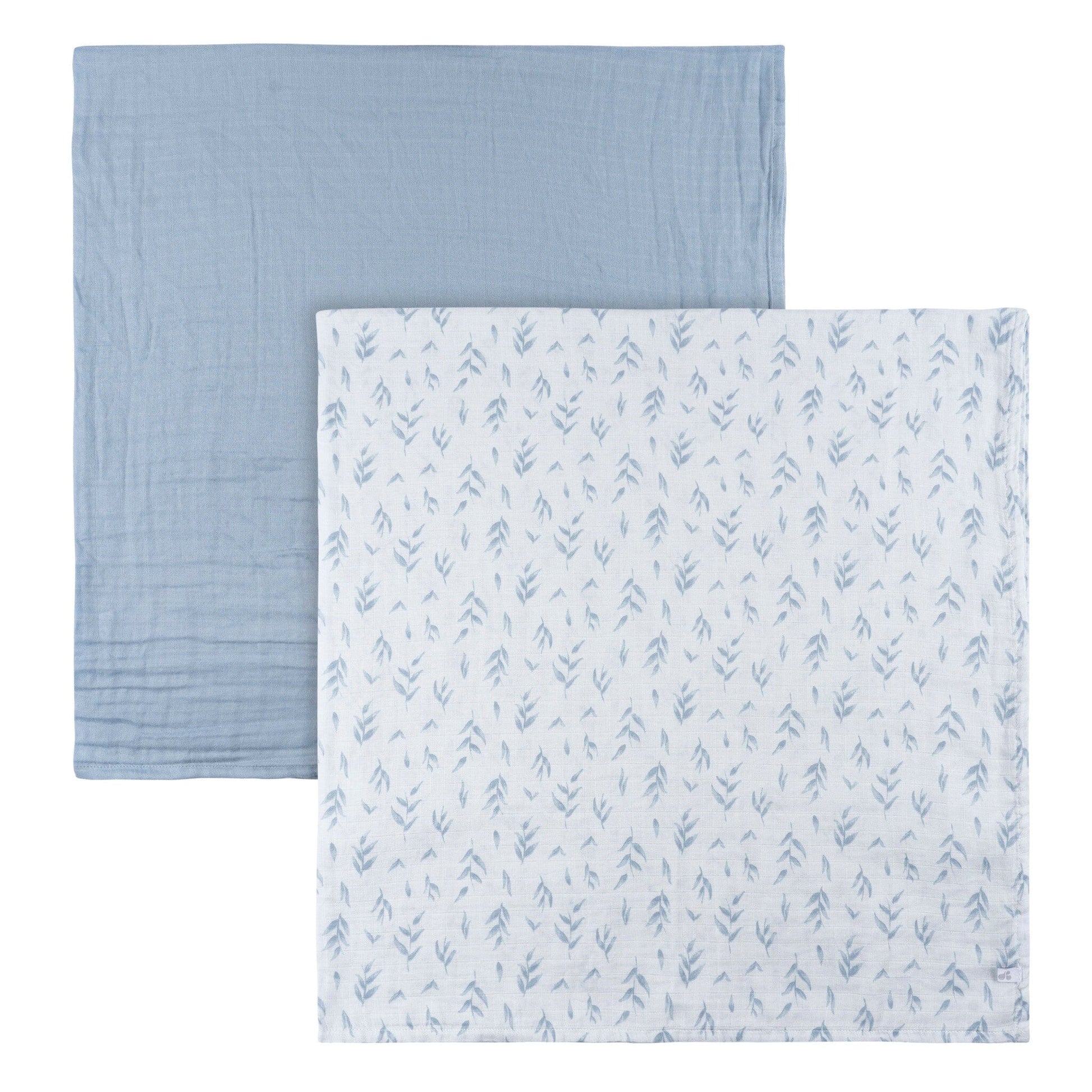 2-Pack Baby Boys Blue Leaf Swaddle Blanket Blankets Gerber® 