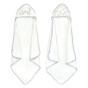 2-Pack Baby Neutral Animal Kingdom Hooded Towel