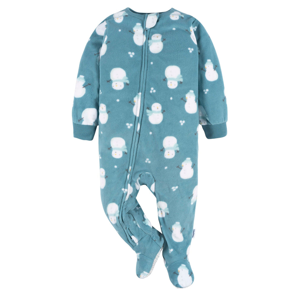 2-Pack Baby & Toddler Neutral Blue Winter Items Fleece Pajamas