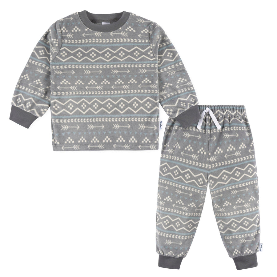 2-Piece Infant & Toddler Boys Fairisle Fleece Pajamas